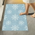 thumbnail image 1 of Yayeee Bath Rug for Bathroom Floor Non Slip Rectangle Fluffy Soft Absorbent Mat, 16"x24", Gray Snowflake, 1 of 7