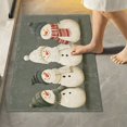 thumbnail image 1 of Yayeee Bath Rug for Bathroom Floor Non Slip Rectangle Fluffy Soft Absorbent Mat, 16"x24", Gray Snowmen, 1 of 7