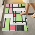 thumbnail image 1 of Yayeee Bath Rug for Bathroom Floor Non Slip Rectangle Fluffy Soft Absorbent Mat, 16"x24", Green Abstract Geometric, 1 of 7