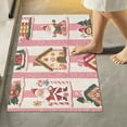 thumbnail image 1 of Yayeee Bath Rug for Bathroom Floor Non Slip Rectangle Fluffy Soft Absorbent Mat, 16"x24", Green Christmas Houses, 1 of 7