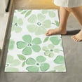 thumbnail image 1 of Yayeee Bath Rug for Bathroom Floor Non Slip Rectangle Fluffy Soft Absorbent Mat, 16"x24", Green Floral, 1 of 7