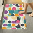 thumbnail image 1 of Yayeee Bath Rug for Bathroom Floor Non Slip Rectangle Fluffy Soft Absorbent Mat, 16"x24", Green Geometric, 1 of 7