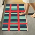 thumbnail image 1 of Yayeee Bath Rug for Bathroom Floor Non Slip Rectangle Fluffy Soft Absorbent Mat, 16"x24", Green Plaid, 1 of 7