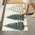 thumbnail image 1 of Yayeee Bath Rug for Bathroom Floor Non Slip Rectangle Fluffy Soft Absorbent Mat, 16"x24", Hand Drawn Christmas, 1 of 7