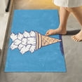 thumbnail image 1 of Yayeee Bath Rug for Bathroom Floor Non Slip Rectangle Fluffy Soft Absorbent Mat, 16"x24", Ice Cream Cat, 1 of 7