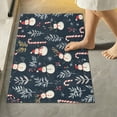 thumbnail image 1 of Yayeee Bath Rug for Bathroom Floor Non Slip Rectangle Fluffy Soft Absorbent Mat, 16"x24", Jolly Snowman, 1 of 7