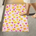 thumbnail image 1 of Yayeee Bath Rug for Bathroom Floor Non Slip Rectangle Fluffy Soft Absorbent Mat, 16"x24", Light Pink Stars, 1 of 7