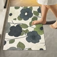thumbnail image 1 of Yayeee Bath Rug for Bathroom Floor Non Slip Rectangle Fluffy Soft Absorbent Mat, 16"x24", Navy Flower, 1 of 7