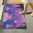 thumbnail image 1 of Yayeee Bath Rug for Bathroom Floor Non Slip Rectangle Fluffy Soft Absorbent Mat, 16"x24", Neon Jellyfish, 1 of 7