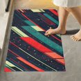 thumbnail image 1 of Yayeee Bath Rug for Bathroom Floor Non Slip Rectangle Fluffy Soft Absorbent Mat, 16"x24", Orange Abstract Lines, 1 of 7