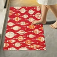 thumbnail image 1 of Yayeee Bath Rug for Bathroom Floor Non Slip Rectangle Fluffy Soft Absorbent Mat, 16"x24", Orange Christmas Ornaments Pattern, 1 of 7