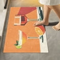 thumbnail image 1 of Yayeee Bath Rug for Bathroom Floor Non Slip Rectangle Fluffy Soft Absorbent Mat, 16"x24", Orange Glasses, 1 of 7