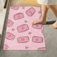 thumbnail image 1 of Yayeee Bath Rug for Bathroom Floor Non Slip Rectangle Fluffy Soft Absorbent Mat, 16"x24", Phones and Hearts, 1 of 7