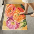 thumbnail image 1 of Yayeee Bath Rug for Bathroom Floor Non Slip Rectangle Fluffy Soft Absorbent Mat, 16"x24", Pink Abstract Floral, 1 of 7