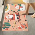 thumbnail image 1 of Yayeee Bath Rug for Bathroom Floor Non Slip Rectangle Fluffy Soft Absorbent Mat, 16"x24", Pink Christmas Santa, 1 of 7