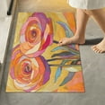 thumbnail image 1 of Yayeee Bath Rug for Bathroom Floor Non Slip Rectangle Fluffy Soft Absorbent Mat, 16"x24", Purple Abstract Floral, 1 of 7