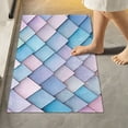 thumbnail image 1 of Yayeee Bath Rug for Bathroom Floor Non Slip Rectangle Fluffy Soft Absorbent Mat, 16"x24", Purple Art Pattern, 1 of 7