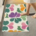 thumbnail image 1 of Yayeee Bath Rug for Bathroom Floor Non Slip Rectangle Fluffy Soft Absorbent Mat, 16"x24", Purple Clover Pattern, 1 of 7