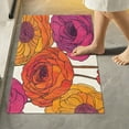 thumbnail image 1 of Yayeee Bath Rug for Bathroom Floor Non Slip Rectangle Fluffy Soft Absorbent Mat, 16"x24", Purple Hand Drawn Floral, 1 of 7