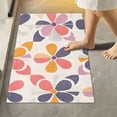 thumbnail image 1 of Yayeee Bath Rug for Bathroom Floor Non Slip Rectangle Fluffy Soft Absorbent Mat, 16"x24", Purple Retro Flower, 1 of 7
