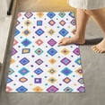 thumbnail image 1 of Yayeee Bath Rug for Bathroom Floor Non Slip Rectangle Fluffy Soft Absorbent Mat, 16"x24", Purple Retro Shapes, 1 of 7