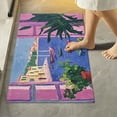 thumbnail image 1 of Yayeee Bath Rug for Bathroom Floor Non Slip Rectangle Fluffy Soft Absorbent Mat, 16"x24", Purple Window Scene, 1 of 7