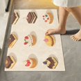 thumbnail image 1 of Yayeee Bath Rug for Bathroom Floor Non Slip Rectangle Fluffy Soft Absorbent Mat, 16"x24", Red Cakes, 1 of 7