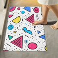 thumbnail image 1 of Yayeee Bath Rug for Bathroom Floor Non Slip Rectangle Fluffy Soft Absorbent Mat, 16"x24", Red Retro Pattern, 1 of 7