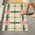 thumbnail image 1 of Yayeee Bath Rug for Bathroom Floor Non Slip Rectangle Fluffy Soft Absorbent Mat, 16"x24", Retro Green Stars, 1 of 7