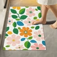 thumbnail image 1 of Yayeee Bath Rug for Bathroom Floor Non Slip Rectangle Fluffy Soft Absorbent Mat, 16"x24", Retro Orange Floral, 1 of 7