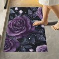 thumbnail image 1 of Yayeee Bath Rug for Bathroom Floor Non Slip Rectangle Fluffy Soft Absorbent Mat, 16"x24", Roses and Pearls, 1 of 7