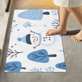 thumbnail image 1 of Yayeee Bath Rug for Bathroom Floor Non Slip Rectangle Fluffy Soft Absorbent Mat, 16"x24", Simple Cartoon Snowmen, 1 of 7