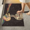 thumbnail image 1 of Yayeee Bath Rug for Bathroom Floor Non Slip Rectangle Fluffy Soft Absorbent Mat, 16"x24", Skeleton Stripes, 1 of 7