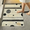 thumbnail image 1 of Yayeee Bath Rug for Bathroom Floor Non Slip Rectangle Fluffy Soft Absorbent Mat, 16"x24", Stripes Pattern, 1 of 7