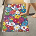 thumbnail image 1 of Yayeee Bath Rug for Bathroom Floor Non Slip Rectangle Fluffy Soft Absorbent Mat, 16"x24", Whimsical Floral, 1 of 7