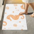 thumbnail image 1 of Yayeee Bath Rug for Bathroom Floor Non Slip Rectangle Fluffy Soft Absorbent Mat, 16"x24", White Seahorse, 1 of 7