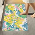 thumbnail image 1 of Yayeee Bath Rug for Bathroom Floor Non Slip Rectangle Fluffy Soft Absorbent Mat, 16"x24", Yellow Mountains, 1 of 7