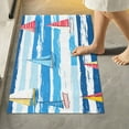 thumbnail image 1 of Yayeee Bath Rug for Bathroom Floor Non Slip Rectangle Fluffy Soft Absorbent Mat, 16"x24", Yellow Sailboats, 1 of 7