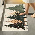 thumbnail image 1 of Yayeee Bath Rugs for Bathroom Floor Set of 2 Non Slip Fluffy Soft Absorbent Mat, Beige Christmas Trees, 1 of 7