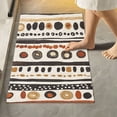 thumbnail image 1 of Yayeee Bath Rugs for Bathroom Floor Set of 2 Non Slip Fluffy Soft Absorbent Mat, Black Abstract Dots, 1 of 7