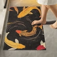 thumbnail image 1 of Yayeee Bath Rugs for Bathroom Floor Set of 2 Non Slip Fluffy Soft Absorbent Mat, Black Fish Pattern, 1 of 7