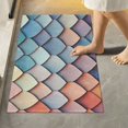 thumbnail image 1 of Yayeee Bath Rugs for Bathroom Floor Set of 2 Non Slip Fluffy Soft Absorbent Mat, Blue Art Pattern, 1 of 7