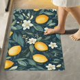 thumbnail image 1 of Yayeee Bath Rugs for Bathroom Floor Set of 2 Non Slip Fluffy Soft Absorbent Mat, Blue Floral Lemons, 1 of 7