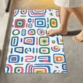 thumbnail image 1 of Yayeee Bath Rugs for Bathroom Floor Set of 2 Non Slip Fluffy Soft Absorbent Mat, Blue Retro Pattern, 1 of 7