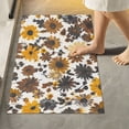 thumbnail image 1 of Yayeee Bath Rugs for Bathroom Floor Set of 2 Non Slip Fluffy Soft Absorbent Mat, Brown Flowers, 1 of 7