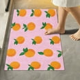 thumbnail image 1 of Yayeee Bath Rugs for Bathroom Floor Set of 2 Non Slip Fluffy Soft Absorbent Mat, Cartoon Oranges, 1 of 7