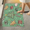 thumbnail image 1 of Yayeee Bath Rugs for Bathroom Floor Set of 2 Non Slip Fluffy Soft Absorbent Mat, Christmas Cookies, 1 of 7