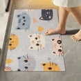 thumbnail image 1 of Yayeee Bath Rugs for Bathroom Floor Set of 2 Non Slip Fluffy Soft Absorbent Mat, Cute Cartoon Cat, 1 of 7