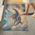 thumbnail image 1 of Yayeee Bath Rugs for Bathroom Floor Set of 2 Non Slip Fluffy Soft Absorbent Mat, Floating Whale, 1 of 7