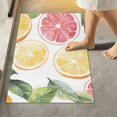 thumbnail image 1 of Yayeee Bath Rugs for Bathroom Floor Set of 2 Non Slip Fluffy Soft Absorbent Mat, Grapefruit Slices, 1 of 7
